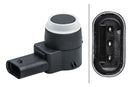 HELLA 6PX 358 141-381 Sensor, parking distance control - Cylindrical - 4-pin connector - Plugged