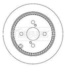 Borg & Beck Brake Disc Pair  - BBD4378 fits Toyota Corolla 1.4,1.6 01-