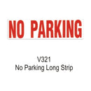 Castle Promotions Outdoor Vinyl Sticker - White - No Parking - V321