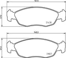 Mintex Brake Pad Set fits -Citroën Peugeot MDB1808 (also fits other vehicles)