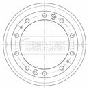 Borg & Beck Brake Drum - BBR32516