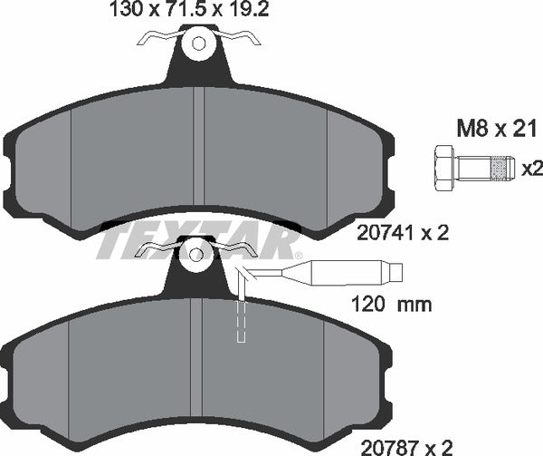 Textar Brake Pad Set - 2074101