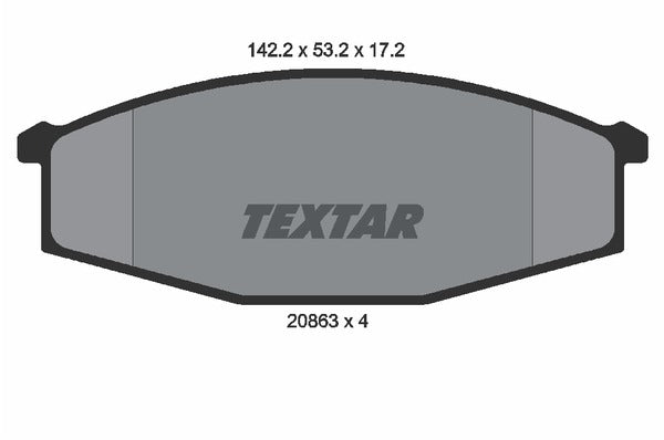 Textar Brake Pad Set - 2086301