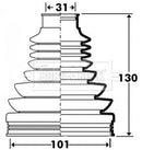 Borg & Beck Cv Joint Boot Kit  - BCB2907 fits Land Rover Discovery 3