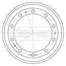 Borg & Beck Brake Drum - BBR32530
