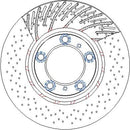 Disctech Brake Disc (Single) - Fits Porsche - ABD3997 - Front Axle Left