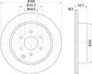 Mintex Brake Discs fits -Nissan V328:5 MDC2098 (also fits other vehicles)