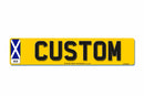 4D Rear Aluminium Number Plate 520 x 111 Scotland|Standard