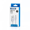 Status USB A to 8 Pin 1M White PVC 1pk - AT8P1MPVCWL10