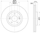 Mintex Brake Discs fits -Hyundai Kia V285:6 MDC2343 (also fits other vehicles)