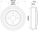 Mintex Brake Drum (Single) fits -Ford MBD038 (also fits other vehicles)