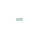 Castle Promotions Outdoor Vinyl Sticker - Green - Unleaded Fuel - V129G