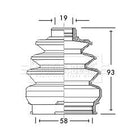 Borg & Beck Cv Joint Boot Kit  - BCB2767 fits Fiat Punto - Inner