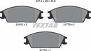 Honda Hyundai, Brake Pad Set - Textar 2101202