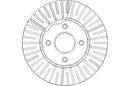 Disctech Brake Disc (Single) - Fits Nissan, Volvo - ABD2509 - Front Axle