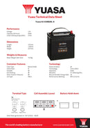 Yuasa Auxiliary Battery - HJ-S34B20L-A - 4 Year Warranty