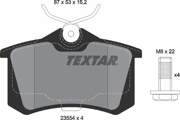Audi Citroën Mg Peugeot Renault Seat Skoda VW, Brake Pad Set - Textar 2355401