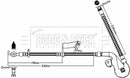 Borg & Beck Brake Hose  - BBH8190 fits Peugeot 407,508 2.0,2.2,3.0HDi