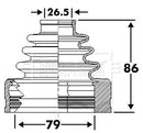 Borg & Beck Cv Joint Boot Kit  - BCB6110 fits Renault Laguna III 2.0i