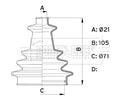 Borg & Beck Cv Joint Boot Kit  - BCB1002 fits Stretch CV Boot Kit