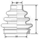 Borg & Beck Cv Joint Boot Kit  - BCB6177 fits BMW 1 Series