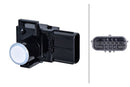 HELLA 6PX 358 270-141 Sensor, parking distance control - round - 6-pin connector - Plugged