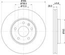 Mintex Brake Discs fits -Nissan Opel Renault Vauxhall V306:5 MDC1608C (also fits other vehicles)