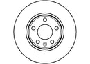 Disctech Brake Disc (Single) - Fits Audi, Nissan - ABD2086 - Front Axle