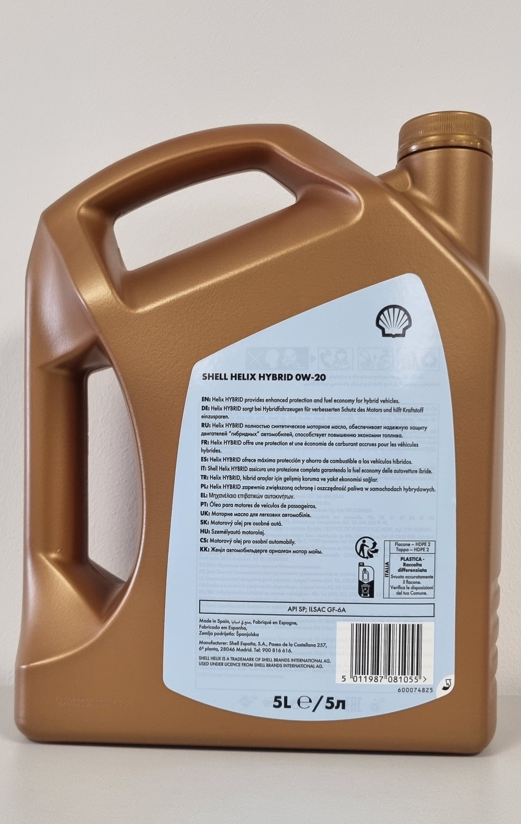 Shell Helix Hybrid 0W20 5 Litre Engine Oil | Arnold Clark Autoparts
