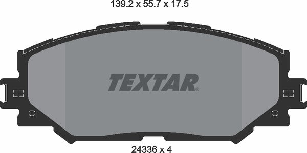 Subaru Toyota, Brake Pad Set - Textar 2433601