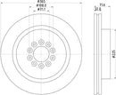 Mintex Brake Discs fits -Jaguar V294:5 MDC2207 (also fits other vehicles)