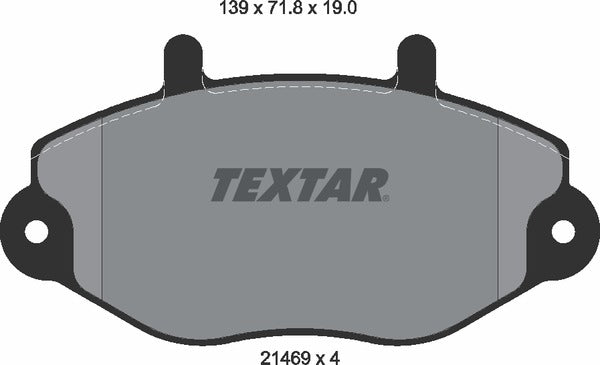 Textar Brake Pad Set - 2146901