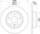 Mintex Brake Discs fits -Audi V330:5 MDC2292 (also fits other vehicles)