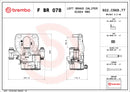 Brembo F BR 078 LCV brake calipers for commercial vehicles - FBR078