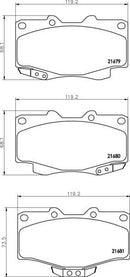 Mintex Brake Pad Set fits -Toyota VW MDB1647 (also fits other vehicles)