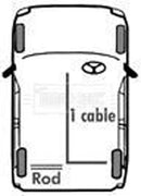 Borg & Beck Brake Cable- RH Rear - BKB1139 fits Ford Capri I II III 74-78