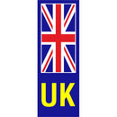 Castle Promotions UK UNION JACK NO PLATE YELLOW STICKER - V643