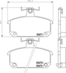 Mintex Brake Pad Set fits -Renault MDB1172 (also fits other vehicles)