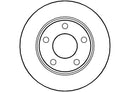 Disctech Brake Disc (Single) - Fits Audi, Opel - ABD2750 - Rear Axle