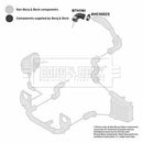 Borg & Beck Turbo Hose  - BTH1161 fits VAG A4,Superb,Passat 2.0TDi