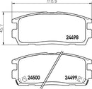 Mintex Brake Pad Set fits -Chevrolet Opel Vauxhall MDB2864 (also fits other vehicles)