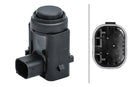 HELLA 6PX 358 141-501 Sensor, parking distance control - Cylindrical - 4-pin connector - Plugged