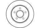 Disctech Brake Disc (Single) - Fits Ford, Renault - ABD2119 - Rear Axle
