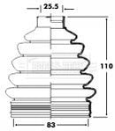Borg & Beck Cv Joint Boot Kit  - BCB2363 fits Skoda Fabia - Outer