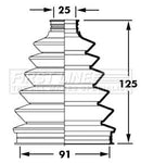 First Line Cv Joint Boot Kit  - FCB2377 fits Honda Accord Type R  - Outer