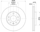 Mintex Brake Discs fits -Chevrolet Opel Vauxhall V280:5 MDC1050C (also fits other vehicles)
