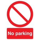 Signs & Labels No Parking Sign - Rigid Polypropylene - 297mm x 210mm - FML01950R