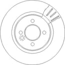 Disctech Brake Disc (Single) - Fits Mini - ABD2044 - Front Axle