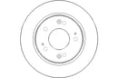 Disctech Brake Disc (Single) - Fits Honda, Peugeot - ABD2260 - Rear Axle