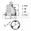 First Line Cv Joint Boot Kit  - FCB6433 fits Hyundai Santa III